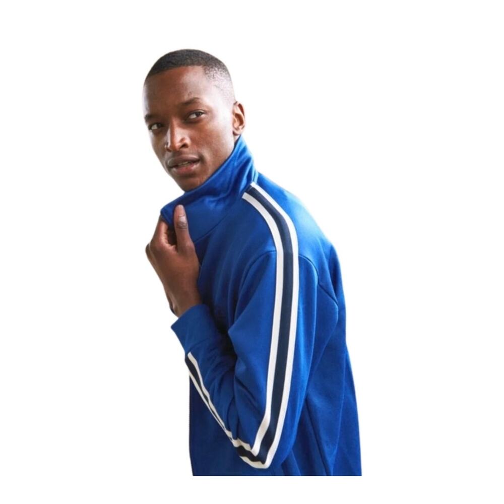 New the Kooples sport zip up blue track jacket sz M - Picture 2 of 7